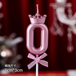 Digital Candle Internet Celebrity Color Crown Bows Birthday Cake Decoration Card Birthday Party Birthday Party Dress up