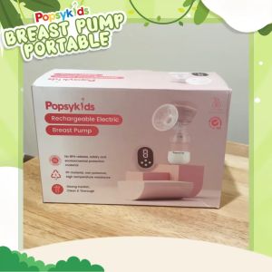 Popsykids Rechargeable Breast Pump Portable – Wireless Pompa ASI Portable – Food Grade BPA Free Automatic Handy Electric Breast Pump Portable