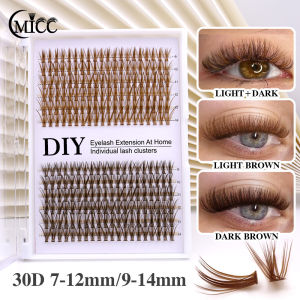 DIY Super Bundles False Mink 30D Soft Fluffy Natural Light Chocolate Blond Brown Volume Cluster Eyelashes Lashes Extension