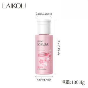 Japanese Sakura Infused Makeup Remover 100ml Deep Cleansing Water Cherry Blossom Extract Pore Refiner Soothing Moisturizing