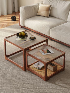 OYIla | Mid-Century Style Living Room Small Space Wood Coffee Table