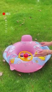 Children's Swimming Rings & Car Boat with Steering Wheel: Perfect for 0-3 Years Old