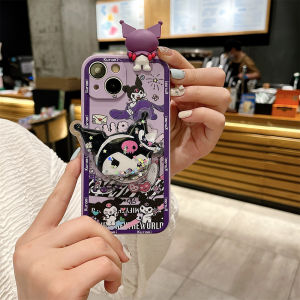 Adorable Cartoon Soft Silicone Phone Case for OPPO R17 R17 pro R15 with Stand Full Cover R11 Crossbody Strap Protective Shell