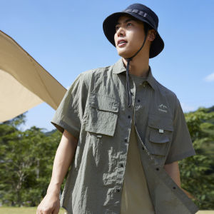 Bosideng Mens Lightweight Breathable Outdoor Sun Protection Shirt Collared UV Protection UPF100+ Cool Feeling Water Resistant