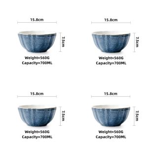 OMK European Royal Style Stoneware Steak Plate Dinner Plate Salah Bowl Ceramic Tableware Set