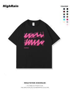 เสื้อยืดคอกลมแขนสั้นผ้าฝ้ายแท้สำหรับผู้ชายและผู้หญิง ทรงหลวม แฟชั่นสตรีท ฮิปฮอป เสื้อเชิ้ตแขนสั้นทรงหลวม แฟชั่นฤดูร้อน