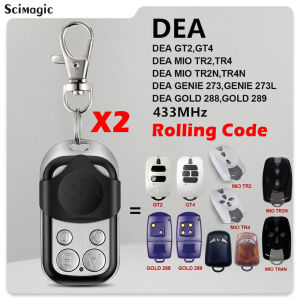 2pcs Rolling Code DEA MIO TR2 TR4 Garage Door Remote Control Compatible GT2 GT4 TR2N TR4N GOLD 288 289 Controller Command 433.92