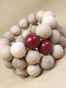 Simple Modern Style Maple Wood Beads Bracelet Unpainted Natural Color for Men And Women Handmade Carved Wooden Jewelry