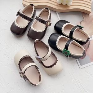 CMALL รองเท้าหนังเด็ก/หญิง 3 สี ดำ/น้ำตาล/ครีม รุ่น J003