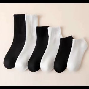 Kaos Kaki Panjang Sedang Pendek Pria Wanita Katun Tebal Casual Midtube Socks JCKK329
