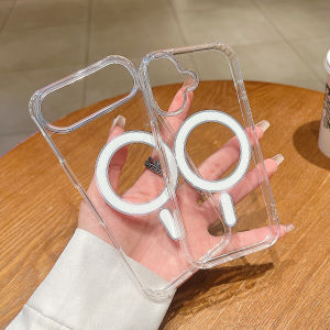 Ốp Điện Thoại iPhone 17 Pro Max/Air/17Pro Bằng Acrylic Từ Tính Trong Suốt Chống Sốc Tương Thích Mag-Safe Vỏ Mềm Mờ