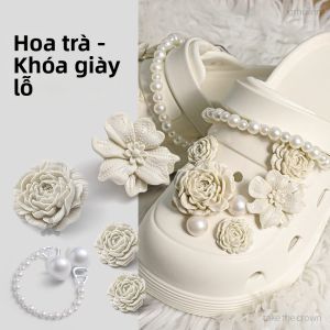ZUYINBULUO | Phụ Kiện Mới Khóa Giày Trang Trí Hình Mây Camellia