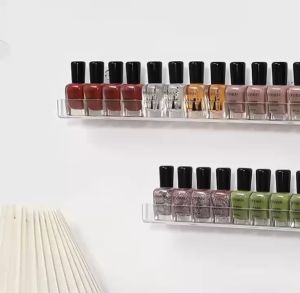 6 pack Acrylic Clear Floating bookShelf invisible wall mounted hanging