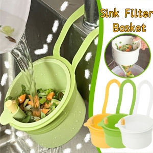 Hanging Sink Drain Basket Pressing Open Lid Fruit Cleaning Filter Bag Household Kitchen Food Residue Separation Strainer