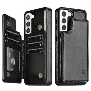 Wallet Magnetic Double Buckle RFID Blocking Card Slot Leather Case For Samsung Galaxy A27 A37 A57 Shockproof Protective Cover