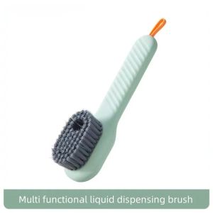 Multi Functional Liquid Added Shoe Brush Household Press Out Liquid For Washing Shoes Shoe Brush Tool Press Type Soft Fur Clo