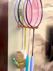 Wall Mounted Racket Holder Holds Multiple Rackets Badminton Racket Holder Stable Design Racket