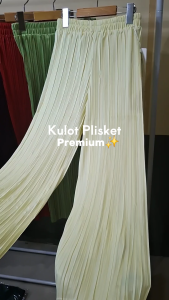 Celana Kulot Flanel Gaya Wanita Casual Elegan Pinggang Elastis