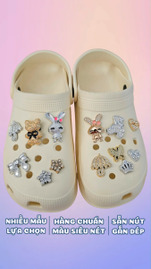 Charm gắn dép giả kim mẫu đa dạng BST 03 sticker charm dép giả kim phụ kiện trang trí dép sục B07