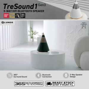 TRETTITRE TreSound 1 Gen 3 3-Way Hifi Bluetooth Speaker 360ᵒ Surround Sound