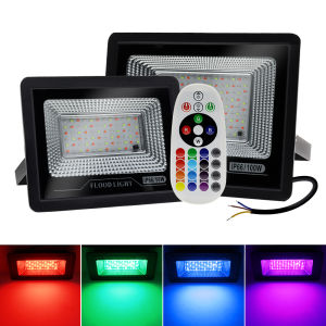 Hunta AC220V RGB LED Floodlight IP66 Waterproof 50w/100w RGB Spotlight Outdoor Garden RGB Lighting Spotlight