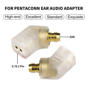 OKCSC EAR Male to 0.78mm 2 Pin Female Connecter Earphones Adapter Pentaconn for Acoustune HS1655 HS1670SS HS1750CU HS1790TI