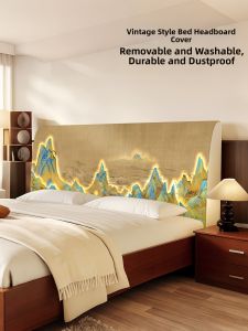 MR ART | Elegant Design Thick Padded Dust-Proof Bed Head Cover