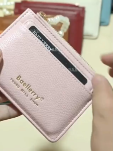 Dompet Lipat Wanita Kulit WA1186P3 Eleanor Banyak Kekinian Simple Motif Terbaru Murah Polos Pink Premium Muat