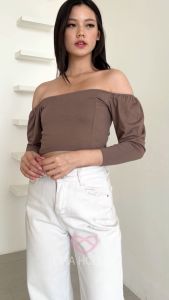 (COD) OH Fashion Cory Sabrina Crop top Stylish Wanita 2470