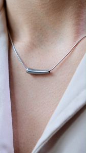 Racabel Klynn Necklace - Kalung Rantai Silver Titanium Anti Karat Pria