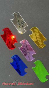 Emblem akrilik Scoopy  Sticker tutup minyak Rem SCOOPY Acrylic
