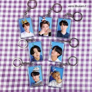 Gantungan Kunci Akrilik BTS YET TO COME IN BUSAN Unofficial 2 Sisi - Merchandise KPOP Keychain Ganci Kotak Keyring Murah