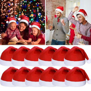 Christmas Hat for Adult Kids Party Wear Holiday Hat Christmas Party Red Caps Gift