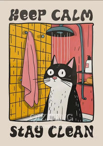 KAYOU | 5D Retro Kitchen Poster Diamond Painting Cat Chef Full Drill Mosaic Embroidery DIY Kitchen Bedroom Decor Craft Kit