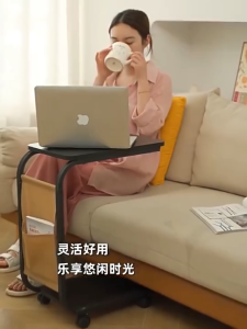 DODO Movable Coffee Tea Table Sofa Side Table With Wheels Small Bedside Table Laptop Table For Home Bedroom Storage Rack
