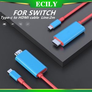 Ecily 4K HDMI tương thích cáp cho Switch/OLED PC TV chiếu HD Dây sạc nhanh cho chuyển đổi điện thoại máy tính bảng
