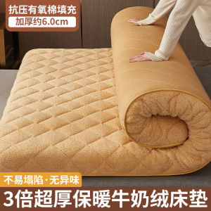 เตียงนอนผ้าขนแกะนมผงหนา นุ่ม สวมใส่ได้ในฤดูหนาว บ้าน รีดได้ แผ่นรองนอน ที่นอน อุปกรณ์เสริมเตียงนอน