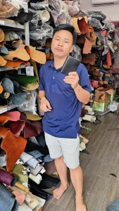 Ví đứng nam da bò màu xanh navy - Bảo hành 5 năm - Thương hiệu Longdo Leather - BD06
