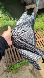 3pcs Cover stang nmax new carbon glossy