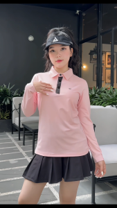 Áo dài tay nữ golf pickleball tenis cầu lông mã [dn02] chất thun lạnh chính phẩm co giãn 4 chiều. Áo polo thể thao.