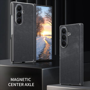 szhaiyu | Premium Matte Leather Pattern Phone Case For Samsung Galaxy Z Fold 8 Ultra 7 6 Shockproof Hinge Protective Cover