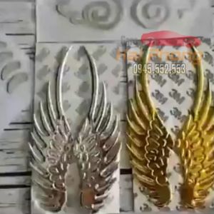 Cánh tiên trang trí logo thương hiệu xe hơi ô tô bản rộng Đôi cánh thiên thần trang trí logo xe ôtô xe hơi