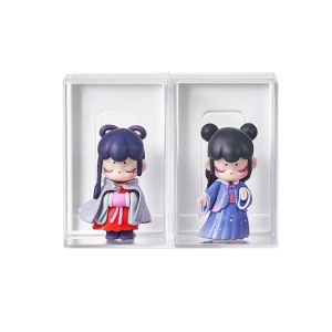 กล่องโชว์โมเดล art toy ใส่โมเดลตัวเดียว มีช่องใส่การ์ด ซ้อนได้ ตู้โชว์อะคริลิค สำหรับโชว์โมเดล ของเล่น ของสะสม ป๊อปมาร์ท กล่องใส่ฟิกเกอร์ แบบติดผนัง