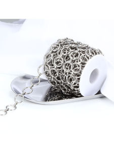 สร้อยคอโซ่โลหะผสมไมโครไซส์แบบทันสมัย สร้อยข้อมือโซ่กลมแบบไม่ซีดจาง DIY อุปกรณ์ทำเครื่องประดับ
