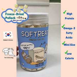 FitPet Soft Treat Freeze-Dried Pollack (Mini size cubes) For Cats and Dogs [SG Official Seller]