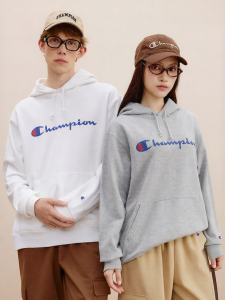 Champion | Áo Hoodie Cotton Cổ Điển Logo