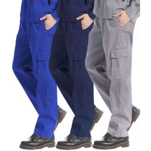 กางเกงทำงานเสริมความแข็งแรงสำหรับผู้ชายกางเกงชุดทำงานสำหรับทำงานในไซต์ก่อสร้างทรงหลวมทนต่อการเสียดสีกางเกงชุดทำงานสำหรับงานเชื่อมด้วยไฟฟ้าสำหรับซ่อมรถยนต์ฤดูใบไม้ผลิและฤดูใบไม้ร่วงฤดูร้อน