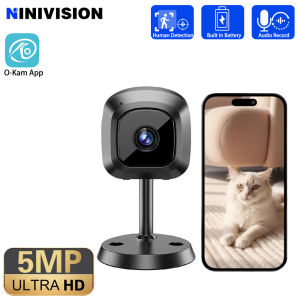 O-Kam 5MP Baby Monitor Battery Wireless IP Camera Small Recorder Micro Smart Indoor Home Human Detection NightVision Camera