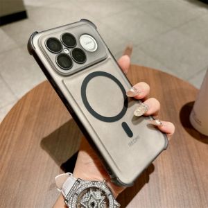 Matte Frosted Shockproof Magnetic Phone Case W/ Lens Protector For Redmi Note 14 15 Pro+ Turbo 4 5 Max K70 K80 K90 Pro Max Ultra