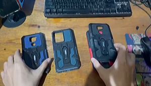 Case Hp Untuk Xiaomi Poco X3 Casing Hp Kickstand Clip Robot Terbaru